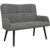 vidaXL Tvåsitssoffa Mörkgrå 115 x 61 x 87 cm Sammet