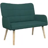vidaXL Tvåsitssoffa Mörkgrön 115 x 61 x 87 cm tyg