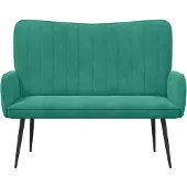 vidaXL Tvåsitssoffa Turkos 115 x 61 x 87 cm Sammet
