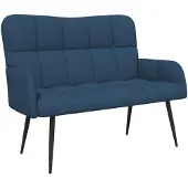 vidaXL Tvåsitssoffa Blå 115 x 61 x 87 cm tyg