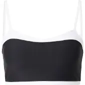 Abercrombie & Fitch Sportbehå 'SCULPTLUX SWEETHEART' svart / vit