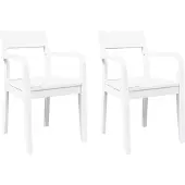 vidaXL Matstolar 2 st vit massiv gummiträ, middagsstol, stol, salongstol, matstolar, stol 4102513