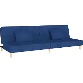 vidaXL Soffa-säng för 2 personer med två kuddar, Dagbädd med ryggstöd, Gästsäng, Möbel för sovrum och vardagsrum, Modern, 375893