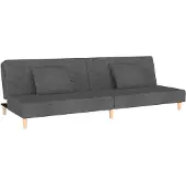 vidaXL Bäddsoffa för 2 personer med två kuddar, Dagbädd med ryggstöd, Gästsäng, Möbel för sovrum och vardagsrum, Modern, 375888