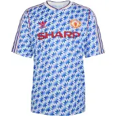 Adidas Manchester United FC 1990-92 Away Shirt, blå