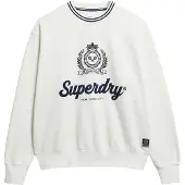 Superdry för kvinnor. W2012468A Country Club sweatshirt vit (S), Casual, Bomull, Lång ärm