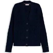 Tommy Hilfiger Cable Knit Oversized V Neck Cardigan