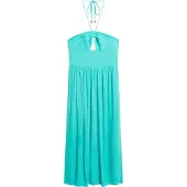 Superdry för kvinnor. W8011660A Midiklänning med blå utskärning (XL), Casual, Viskos, Ärmlös / Hängselbyxor