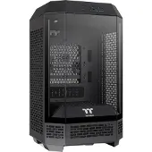 Thermaltake The Tower 250 - MT - mini ITX - genomskinlig sidopanel (härdat glas) - ingen strömförsörjning - svart - USB/ljud