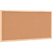 vidaXL Korktavla med massiv fururam 60x30 cm