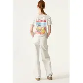 Garcia T-shirt ljusblå / citrongul / ljusröd / vit