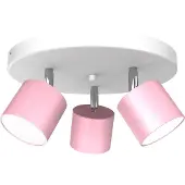 Eko-Light Takspotlight Cloudy 3 lampor Rondell rosa , dimbar, Violett / rosa / rosè, Vardagsrum / matsal, Metall, Ungt boande, Spotlight