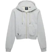 Superdry för kvinnor. W2012286A Sweatshirt Logo Cropped grå (L), Casual, Bomull