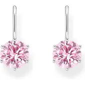 Thomas Sabo pink large zirconia stone silverörhängen H2287-051-9