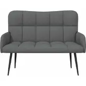 vidaXL Tvåsitssoffa Mörkgrå 115 x 61 x 87 cm tyg