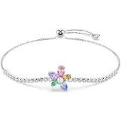Swarovski Armband grön / syrén / rosa / silver