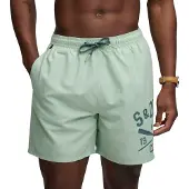 Superdry för män. M3010265A Baddräkt Tryckt Logo 16 grön (M), Strandkläder, Återvunnen polyester
