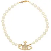Vivienne Westwood Enradig Pärlbasrelief Choker Damhalsband Mässing 6301010602R202R202 Box,W2