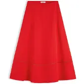 Tommy Hilfiger Kjol 'Logo Flare Midi With' röd