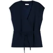 Tommy Hilfiger Linen Blend Tie Wrap Waistcoat