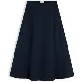 Tommy Hilfiger Logo Flare Midi Skirt WiTH Linen