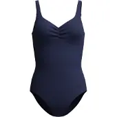 Speedo Women's Solid Aquanite One Piece Peacoat