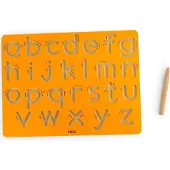 Viga Toys Grafomotorik-tavla med bokstäver för att lära sig skriva