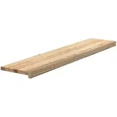 vidaXL Trappstegsmattor 2 pcs obehandlad 120x25x2 cm massiv ek