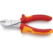 Knipex 74 06 160, Diagonaltång, Krom-vanadinstål, Plast, Orange, Röd, 160 mm, 215 g