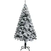 Plastgran med snö grön 210 cm PVC
