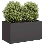 vidaXL Odlingslåda svart 80x40x40 cm kallvalsat stål
