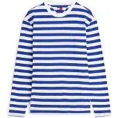 Tommy Hilfiger T-shirt 'Tommy Flag Stripe Long Sleeve' kobaltblå / vit