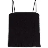 Tommy Hilfiger Topp 'Smock Slim Strap' svart