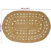 vidaXL Matta Brun 205 x 305 cm Jute