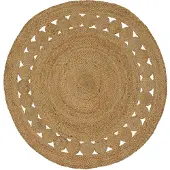 vidaXL Matta Naturfärg Ø 120 cm Jute