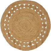 vidaXL Matta Naturfärg Ø 180 cm Jute