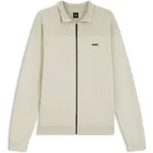 BOSS Zip-up cardigan with structured graphic pattern