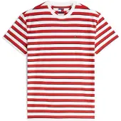 Tommy Hilfiger T-shirt 'Tommy Flag Stripe' röd / svart / vit