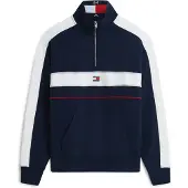 Tommy Hilfiger Tommy Jeans Colour Blocked Quarter Zip Relaxed Sweatshirt