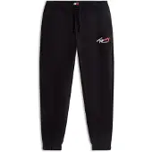 Tommy Hilfiger Byxa 'Signature Logo Cuffed' röd / svart / vit