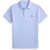 Ralph Lauren för män. 710941439508 Ljusblå Custom Slim Fit stretchpiképolo (S), Casual, Bomull, Kort ärm
