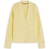 Tommy Hilfiger Kofta 'Cable Oversized' ljusgul