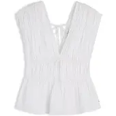 Tommy Hilfiger Regular Fit Sleeveless Smock Blouse WiTH Linen