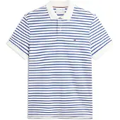 Tommy Hilfiger T-shirt 'Regular Fit Fluid' royalblå / vit