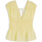 Tommy Hilfiger Regular Fit Sleeveless Smock Blouse WiTH Linen