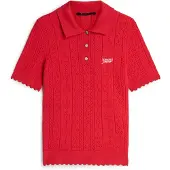 Tommy Hilfiger Tommy Jeans Pointelle Flag Short Sleeve Polo Jumper
