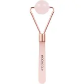 Ecotools Rose Quartz Contour Roller Skincare Sculpting Tool Facial Roller For Depuffing Calming Skin Unique Ball Shape Natural Beauty Tool Pink