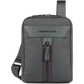 Piquadro Trakai axelremsväska/crossbody, grön, 16 x 22 x 4 cm