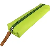 Bee-bee Dachshund pennfodral i veganskt läder lime pastel