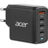 Acer - Batteriladdare - GaN - AC 100/240 V - 100 Watt - utgångskontakter: 4 - svart
